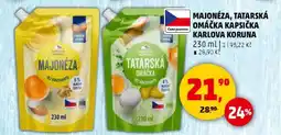 Penny Market MAJONÉZA, TATARSKÁ OMÁČKA KAPSIČKA KARLOVA KORUNA nabídka