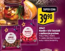 Albert Albert Mandle v bílé čokoládě s malinovým prachem nabídka