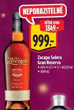 Albert Zacapa Solera Gran Reserva nabídka