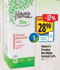 Albert Nature's Promise Bio Mléko čerstvé 3,6 nabídka