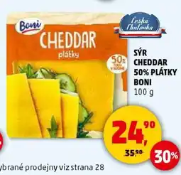 Penny Market SÝR CHEDDAR 50% PLÁTKY BONI nabídka