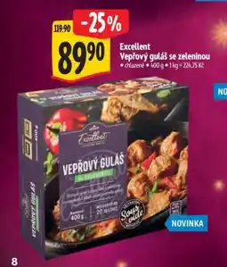 Albert Excellent Vepřový guláš se zeleninou nabídka