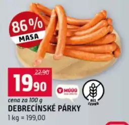 Terno Debrecínské párky nabídka