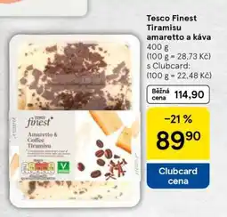 Tesco Tesco Finest Tiramisu amaretto a káva nabídka