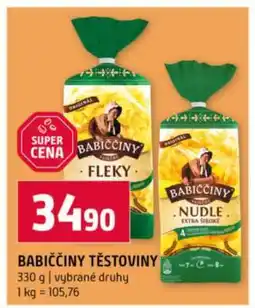 Terno Babiččiny těstoviny nabídka
