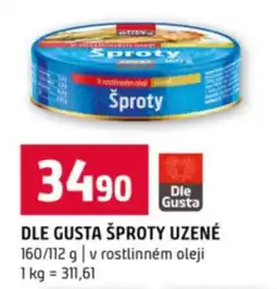 Terno DLE GUSTA ŠPROTY UZENÉ nabídka