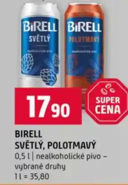 Terno Birell světlý, polotmavý nabídka