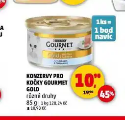 Penny Market Gourmet gold konzervy pro kočky nabídka