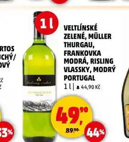 Penny Market Veltlínské zelené nabídka