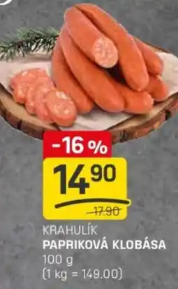Flop Krahulik Papriková klobása nabídka