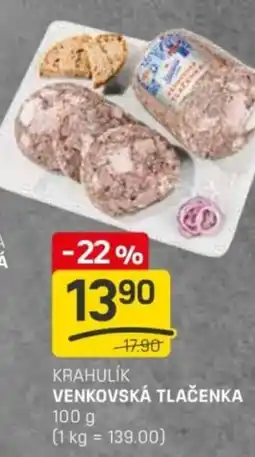 Flop Krahulik Venkovská tlačenka nabídka