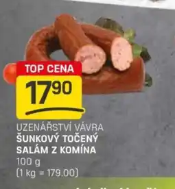Flop Uzenářství vávra šunkový točený salám z komína nabídka