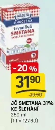 Flop MADETA Jč smetana 31% ke šlehání nabídka