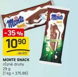 Flop Monte snack nabídka