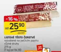 Flop Listové těsto čerstvé nabídka