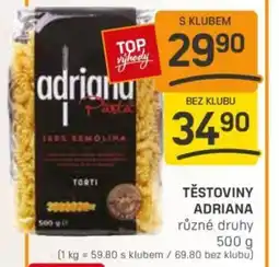 Flop Těstoviny Adriana nabídka