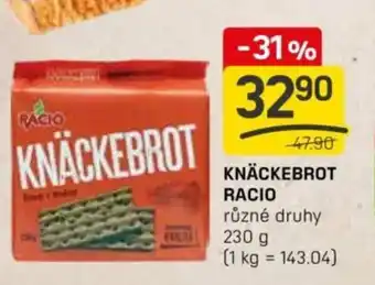 Flop Knäckebrot Racio nabídka