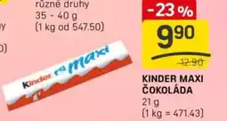 Flop Kinder maxi čokoláda nabídka