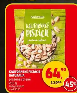 Penny Market KALIFORNSKÉ PISTÁCIE NATURALIA pražené solené, 250 g nabídka
