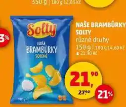 Penny Market NAŠE BRAMBŮRKY SOLTY, 150 g nabídka