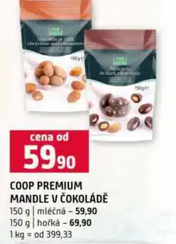 Terno COOP PREMIUM MANDLE V ČOKOLÁDĚ 150 g nabídka