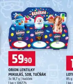 Terno ORION LENTILKY MIKULÁŠ, SOB, TUČŇÁK 3x18,7 g nabídka