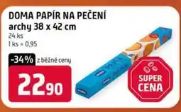 Terno DOMA PAPÍR NA PEČENÍ archy 38 x 42 cm 24 ks nabídka