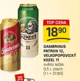 Flop Gambrinus Patron 12, Velkopopovický kozel 11 nabídka