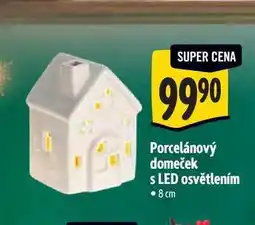 Albert Porcelánový domeček s LED osvětlením 8 cm nabídka