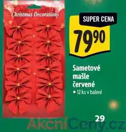Albert Sametové mašle červené 12 ks nabídka