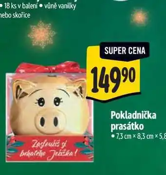 Albert Pokladnička prasátko 7,3 cm x 8,3 cm x 5,8 nabídka