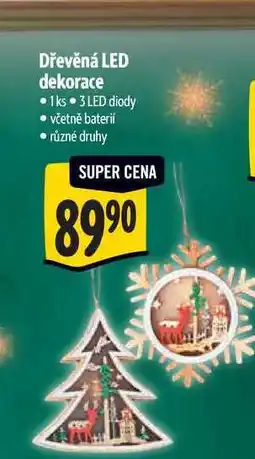 Albert Dřevěná LED dekorace 1ks nabídka