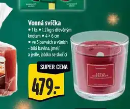 Albert Vonná svíčka 1ks 1,2 kg s dřevěným knotem 4×6 cm nabídka