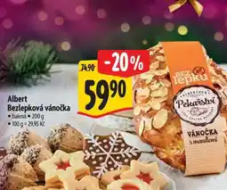 Albert Albert Bezlepková vánočka balená 200 g nabídka