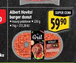 Albert Hovězí burger donut nabídka