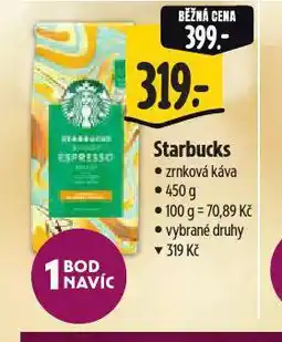 Albert Starbucks káva nabídka