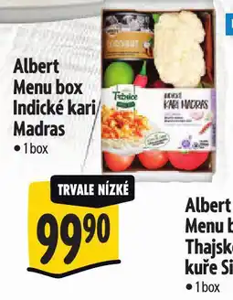 Albert Menu box indické kari madras nabídka