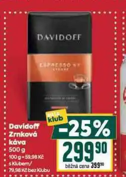 Billa Davidoff zrnková káva nabídka