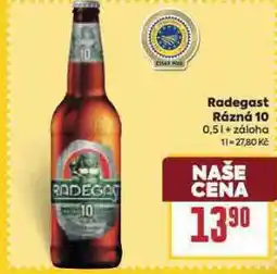 Billa Pivo radegast rázná 10 nabídka