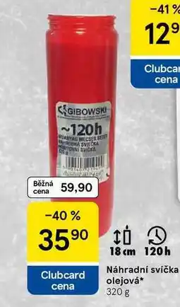 Tesco Náhradní svíčka olejová, 320 g nabídka