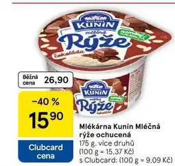 Tesco Mlékárna Kunín Mléčná rýže ochucená, 175 g nabídka