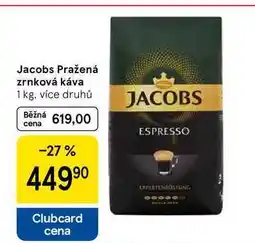 Tesco Jacobs Pražená zrnková káva, 1 kg, více druhů nabídka