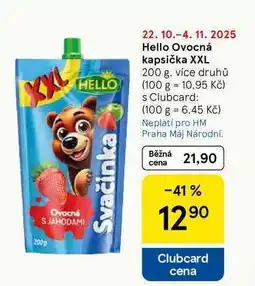 Tesco Hello Ovocná kapsička XXL, 200 g nabídka