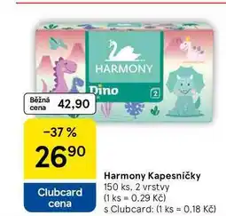 Tesco Harmony Kapesníčky, 150 ks, 2 vrstvy nabídka