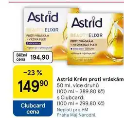 Tesco Astrid Krém proti vráskám, 50 ml, více druhů nabídka