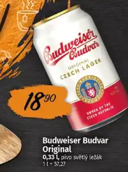 COOP TIP Budweiser Budvar Original nabídka