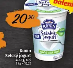 COOP TIP Kunín Selský jogurt nabídka