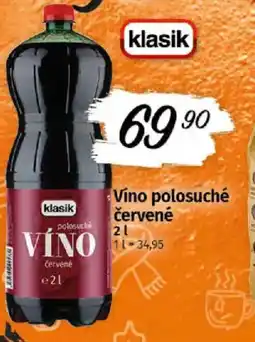 COOP TIP Víno polosuché červené nabídka