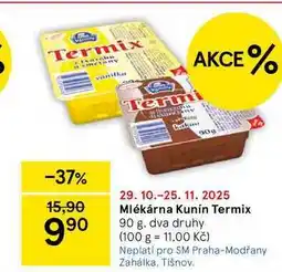 Tesco Mlékárna Kunín Termix, 90 g nabídka