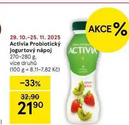 Tesco Activia Probiotický jogurtový nápoj, 270-280 g nabídka
